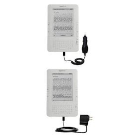 Essential Kit for the Amazon Kindle 2 / DX - includes Car and Wall Charger with Rapid Charge Technology