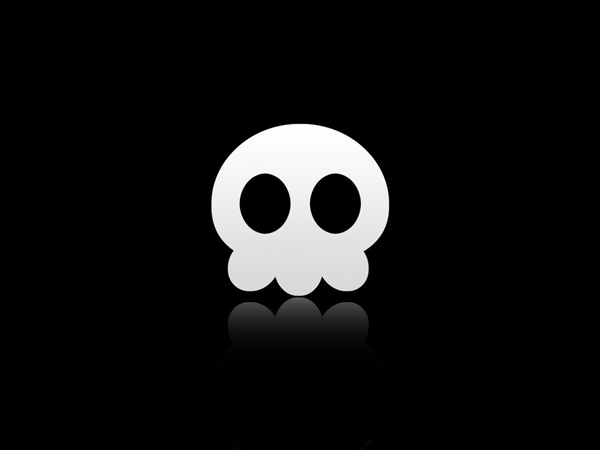 Skull black and white Wallpaper