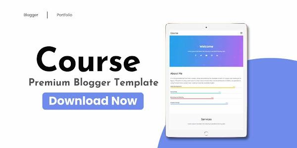 Course Premium Blogger Template Free Download 