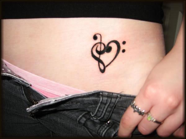 music heart tattoo. music heart tattoo. you dont