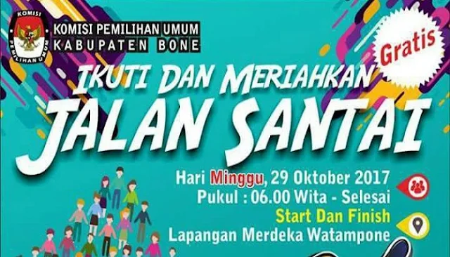 Gerakan Sadar Pilkada, KPU Bone Gelar Jalan Santai Minggu Ini