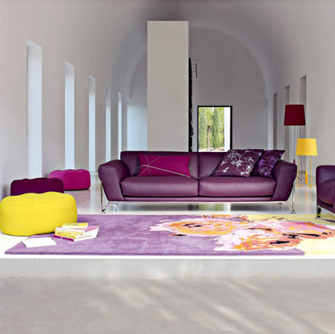 Beauty Houses: Purple Interior Designs Living Room