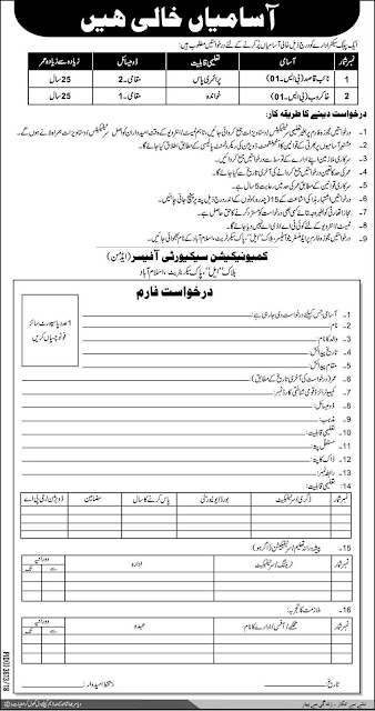 Pak Secretariat Islamabad Jobs 2019 for Naib Qasid & Support Staff