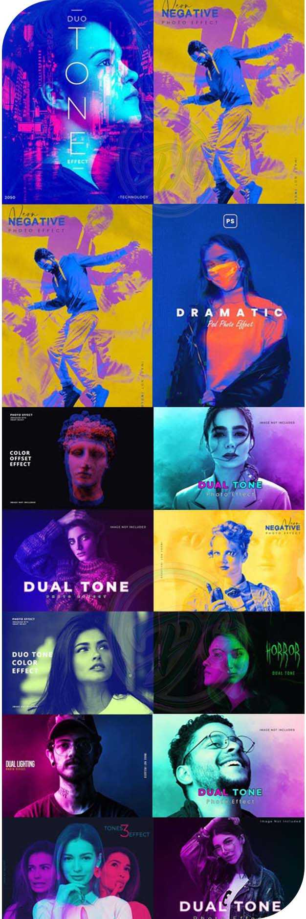 20 Awesome Vibrant Photo Effects PSD Templates Free