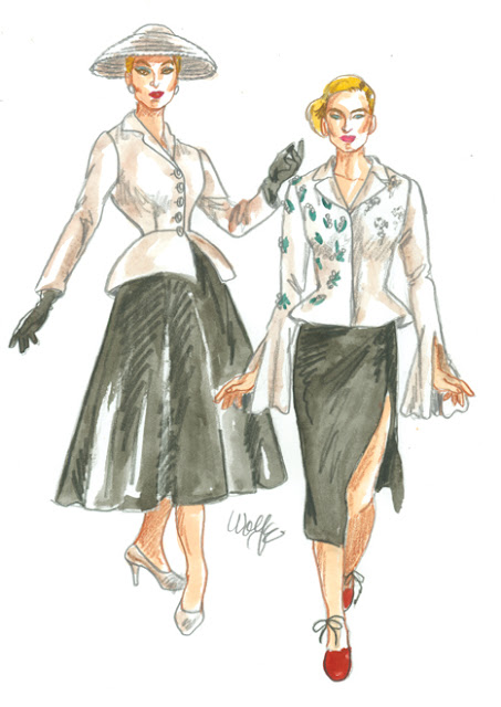 Chanel Fashion Sketch by David Wolfe