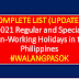 LIST: 2021 Regular, Special Non-Working Holidays in the Philippines