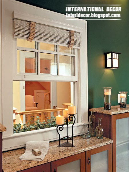 modern roller blinds for bathroom window