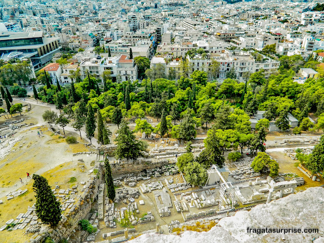 Atenas vista do alto da Acropole