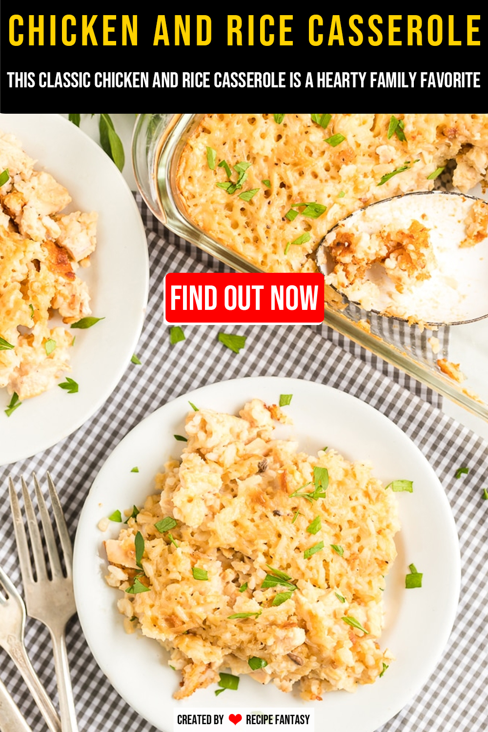 This classic chicken and rice casserole is a hearty family favorite