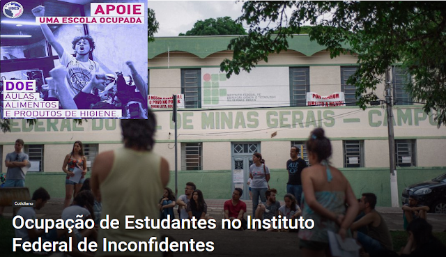 APOIE UMA ESCOLA OCUPADA - Ocupação de Estudantes no Instituto Federal de Inconfidentes