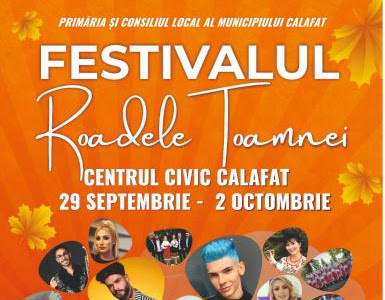 FESTIVALUL ROADELE TOAMNEI, se va desfăşura în perioada 29 septembrie – 2 octombrie la Calafat