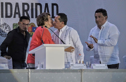 La reconciliación: Laura Beristaín y Carlos Joaquín en el 26 aniversario de Solidaridad; “No podemos solos”, reconoce alcaldesa