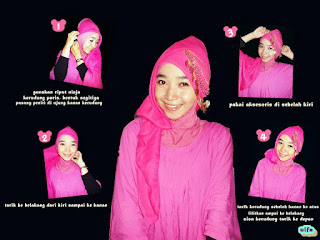 Cara Memakai Jilbab Paris, Tutorial Hijab Modern Trend 2013