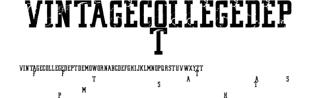 Vintage College Dept Worn Font