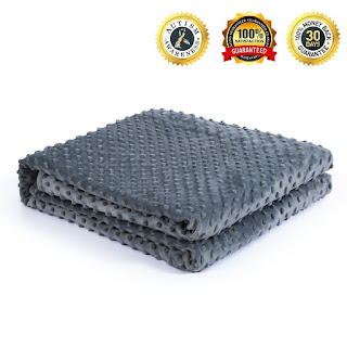 Minky Fabric Duvet Cover for Weighted Blanket, Bedding Blanket - JUST COVER, Keep Warm and Breathable for Kids & Adults - 60"×80" (Dark Gray)