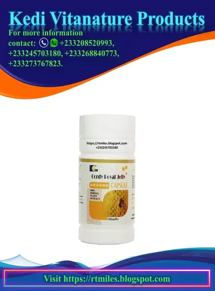 Kedi Cordy Royal Jelly Capsules mainly contains cordyceps sinensis, ginkgo leaf extracts and royal jelly freezing powder.