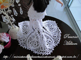 Vestido de Noiva de Crochê Para Barbie  Criado e Confeccionado por Pecunia M. MillioM