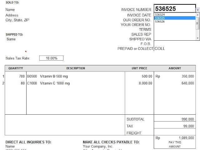 Membuat Form Sales Invoice Lebih Fleksibel  EXCEL BASE