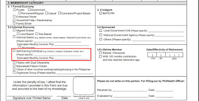 Philhealth membership category status change self earning voluntary