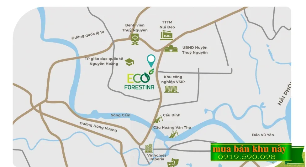 Vị trí dự án Eco Forestina trên bản đồ