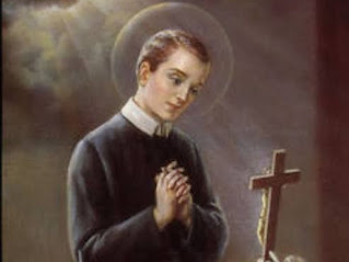 Saint of the day June 21 Aloysius Gonzaga, patron saint of Catholic Youths Teenagers, Page at the Court of Philip II, Plagues struck Rome in 1951, Office of Mary, Psalms, teaching catechism to poor children, Jesuits Society of Jesus, his spiritual father St. Robert Bellarmine