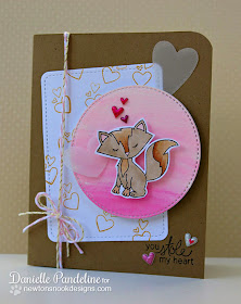 Foxy Valentine card by Danielle Pandeline for Newton's Nook Designs