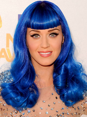 katy perry bluish hair