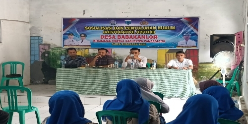 Polres Pandeglang Gelar Sosialisasi Restorative Justice di Cikedal