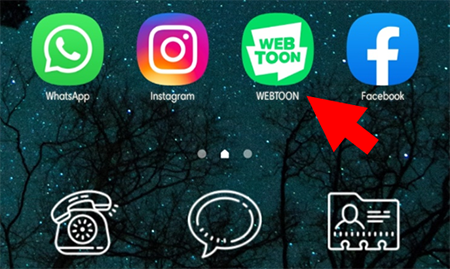 Buka Aplikasi Webtoon