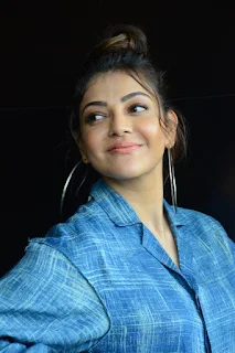 Actress Kajal Aggarwal at Ranarangam Movie Promotions