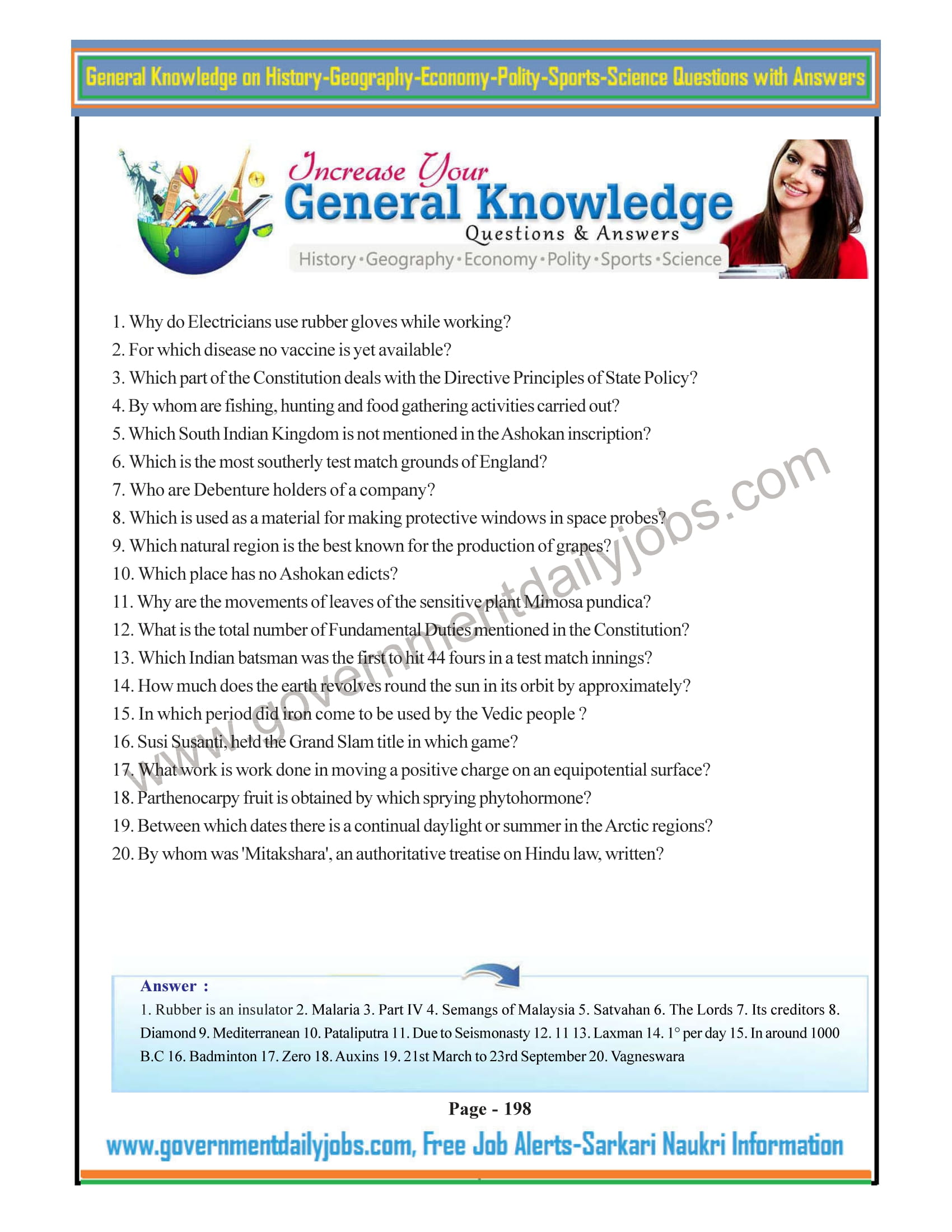 GENERAL KNOWLEDGE QUIZ WITH ANSWERS