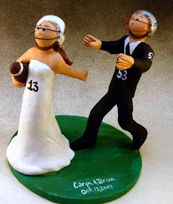 Football Wedding Cake Topper GO BROWNS I think that my coworker Patty 