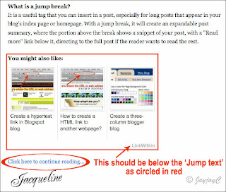 Screen shot showing the LinkWithin thumbnails above the Read More link as wrongly placed