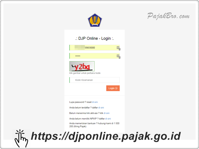 Cara Login DJP Online Pajak 2019