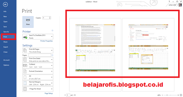 Cara gampang print preview pada microsoft word  Cara Praktis Print Preview Pada Microsoft Word 2013