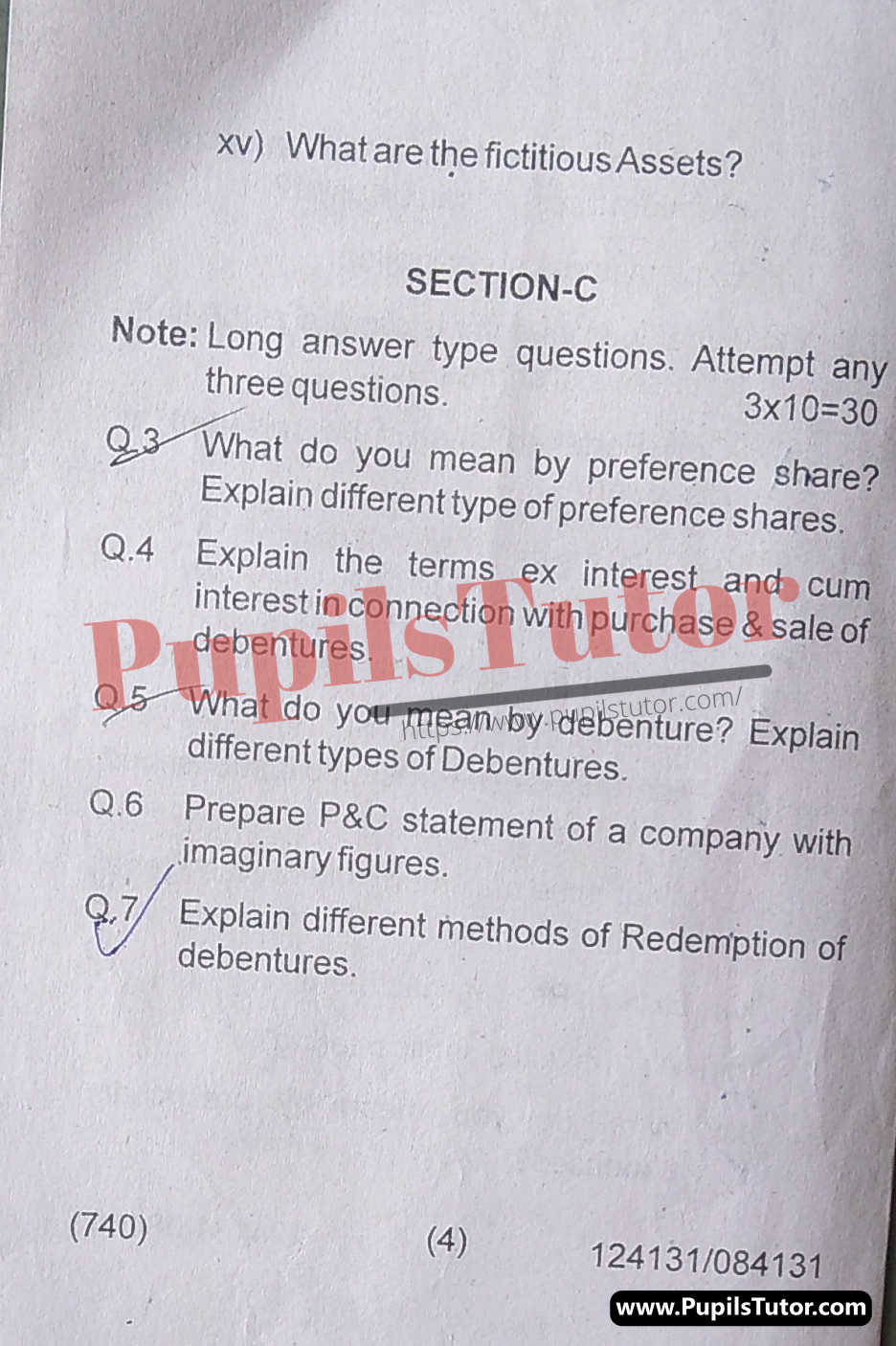 HSBTE (Haryana State Board of Technical Education, Panchkula Haryana) Semester Exam (FAA (Finance Accounts And Auditing) – Finance Account And Auditing) Corporate Accounting Important Questions Of 2022 Exam PDF Download Free (Page 4)