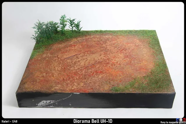 Diorama guerre du Vietnam pour une maquette du Bell UH-1D.