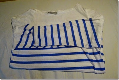 ZARA blue-white-stripe shirt