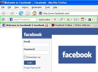 Fakebook toolbar