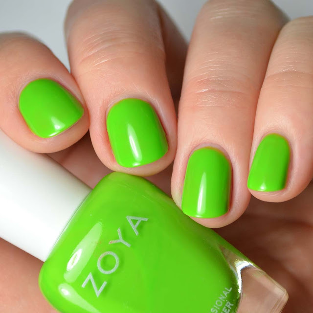 matte neon lime nail polish swatch