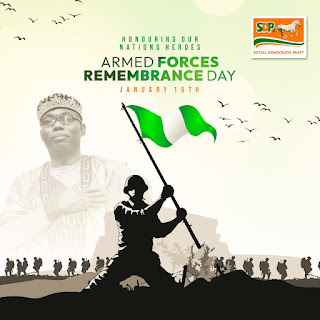 Armed Forces Remembrance Day: SDP Adewole Vows To Be A Committed, Galant, Caring Commander in Chief