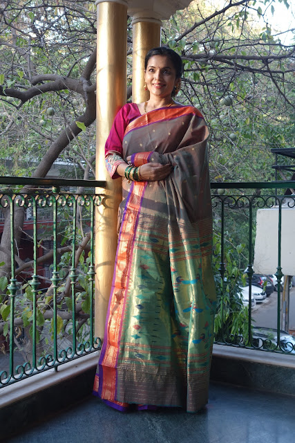 cotton paithani saree