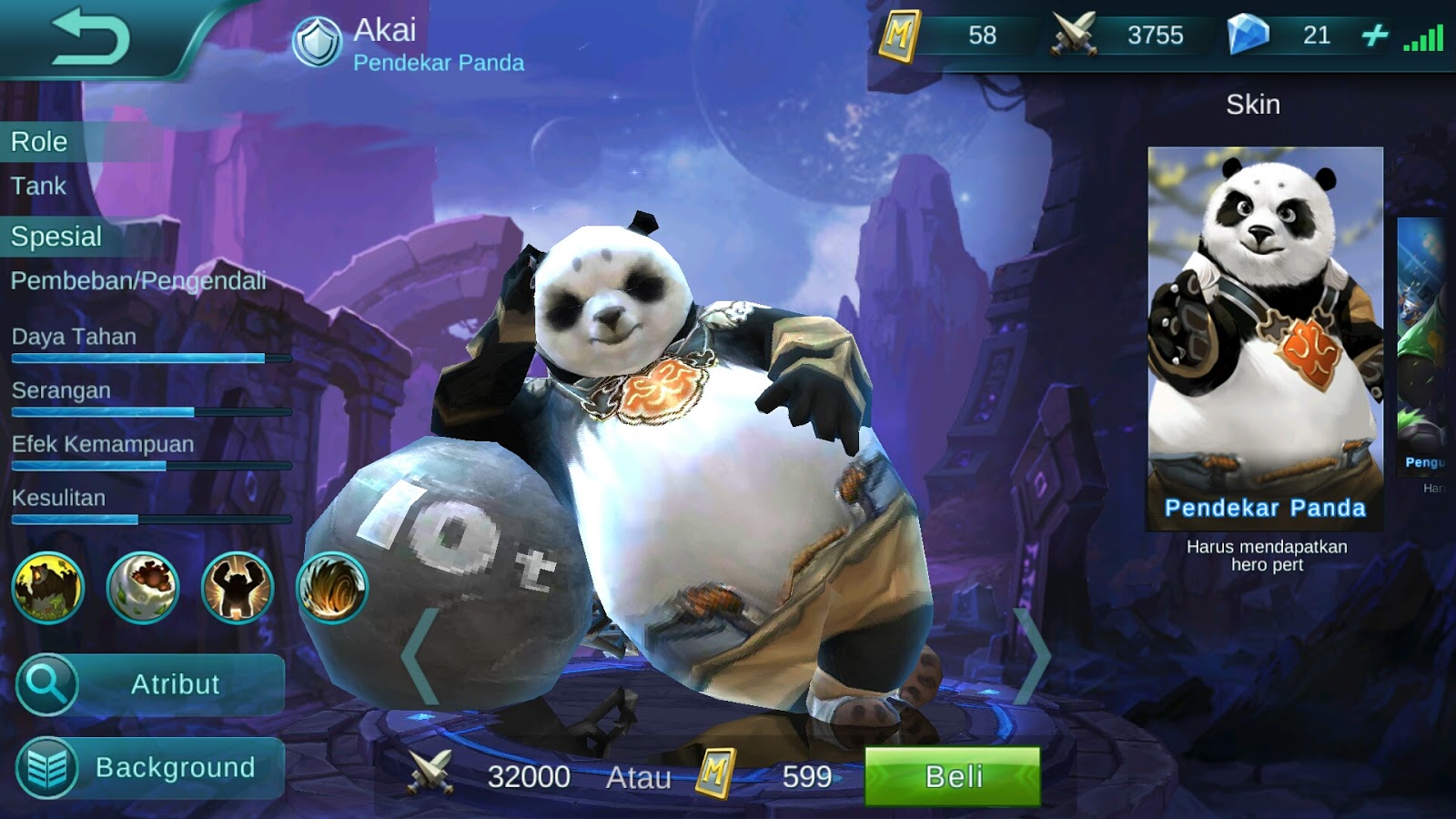 Hero Akai Pendekar Panda Tanker Build Set Up Gear DolskyCorp