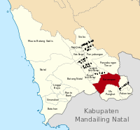 Peta wilayah Kecamatan Kotanopan