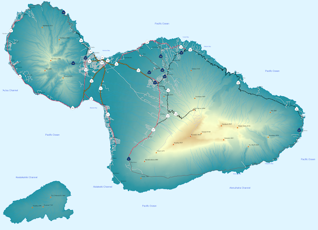 Maui, Hawaii Road Map