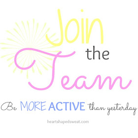be more active, join the team, heart shaped sweat