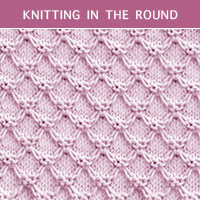 Honeycomb Slip Stitch Knitting, easy to knit in the round