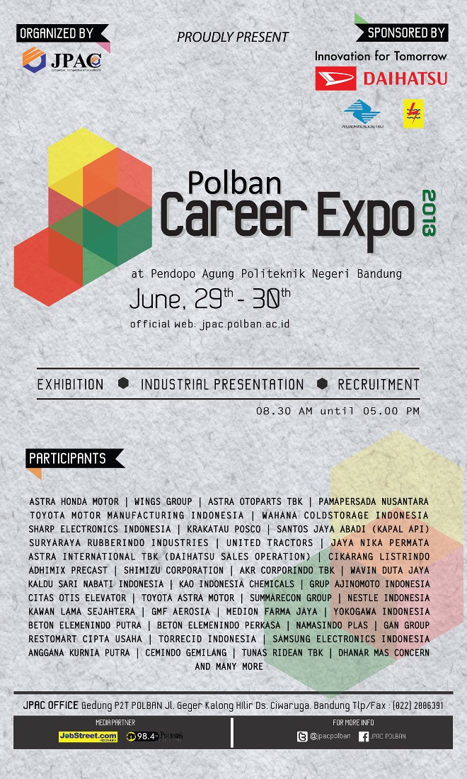 [LOKER] : POLBAN CAREER EXPO 2013 (29-30 Juni 2013 