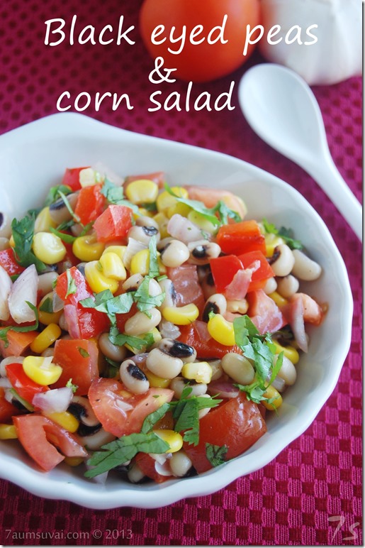 Black eyed peas and corn salad