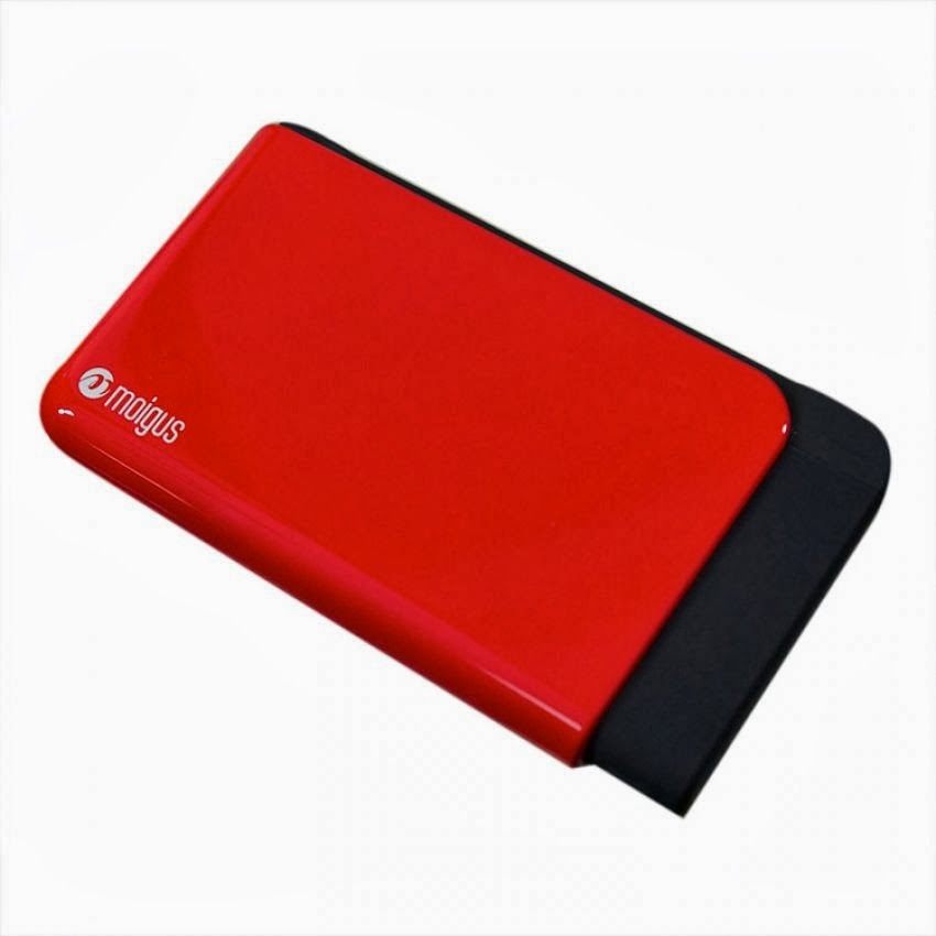 Moigus Moijuice 2.4 A Fast Charge and Flashdrive Reader USB OTG Power Bank 4100 mAh RedBlack